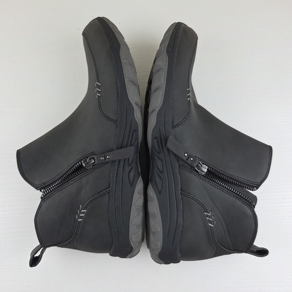 Skechers Vegan Reggae Fest 2.0 Zip On Ankle Boots Shoes Black Gray Women's 11 - Picture 10 of 14